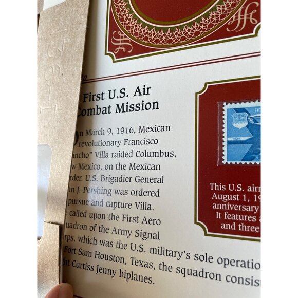 1916 Mercury Dime & 1957 Air Mail Stamp Collectors Set - Picture 4 of 6